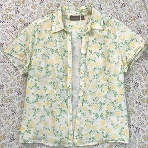 Floral Short-Sleeve Button-up